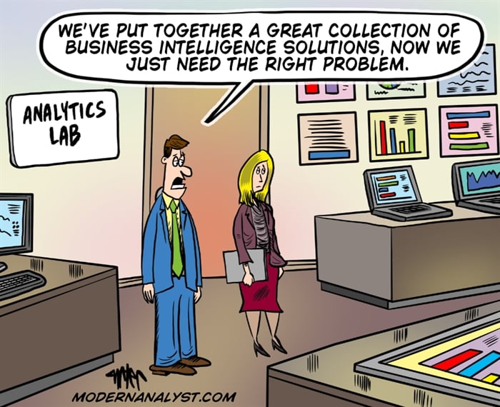 Humor - Cartoon: Solutions in Search of Problems